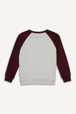 Oversize Geni_ Kal_p Bisiklet Yaka Nak__l_ Sweatshirt Erkek _ocuk - Defacto фото 8