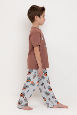 К 1599/медно-коричневый,машины пижама для мал