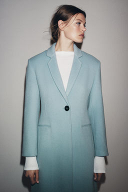 FITTED WOOL BLEND COAT ZW COLLECTION - Zara фото 2