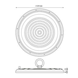 ULY-U37D-100W/6500K IP65 GREY Светильник светодиодный промышленный. Дневной свет (6500K). Угол 90 градусов. TM Uniel
