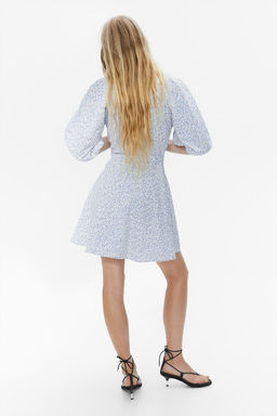 Vestido de algodon con cinturon de anudar - H&m фото 3