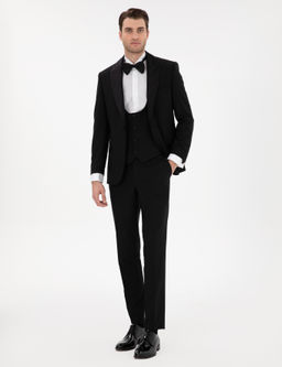 Смокинг Pierre Cardin Ex Slim Fit с жилетом черный