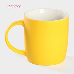 Кружка фарфоровая Доляна Котик, 400 мл  фото 2