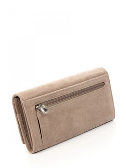 LACCOMA кошелек LA-1081-З-серо-бежевый натуральная замша