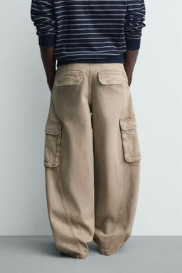 PANTAL?N CARGO BALLOON FIT / Beige - Zara фото 3