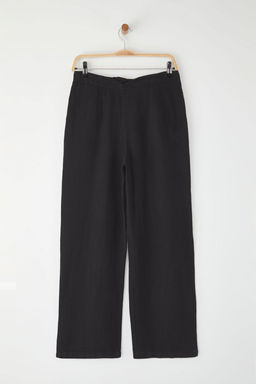 Siyah %100 Keten Yuksek Bel Cep Detayl? Straight Pantolon TWOSS25JE00245 - Trendyolmilla фото 6