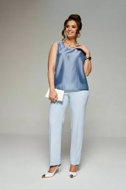 Beautiful&Free 6208 небесно-голубой, Брюки, Блуза, Жакет - Beautiful and free фото 8