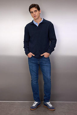 _ndigo Esnek Kuma_ Regular Fit Jeans Kot Pantolon TMNAW23JE00036 - Trendyolmilla фото 2