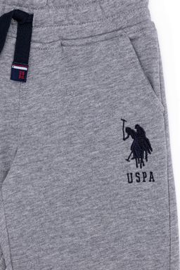 Серые меланжевые вязаные брюки для мальчика - U.s. polo assn фото 4