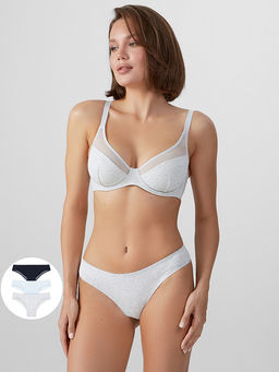 Трусы бразилиана женские в наборе, 3 шт