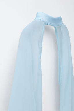 MANGUITOS GASA / Azul pastel - Zara фото 4