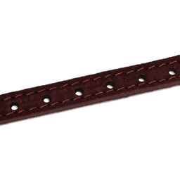 Ошейник замшевый двухслойный 1,2 см, ОШ 30-38 см, коричневый - Пижон фото 8