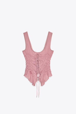 GATHERED TIE TOP - Zara фото 34