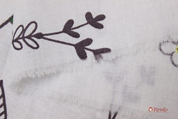 Поплин Гербарий с птичками, ш.2.2м, хлопок-100%, 110гр/м.кв - Купава фото 5