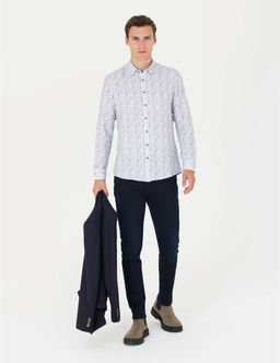 Mavi Slim Fit Uzun Kollu G_mlek - Pierre cardin фото 4