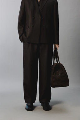 PANTAL?N TRAJE 100% LINO LIMITED EDITION / Marr?n - Zara фото 10