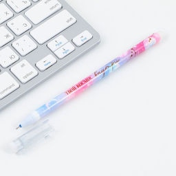 Цена за 12 шт. Ручка пиши-стирай, пластик с колпачком, синяя паста, гелевая 0.5 мм. «Твой космос внутри»