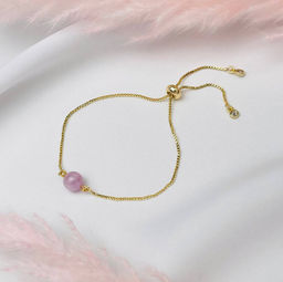 Браслет регулируемый с Кунцитом - Радуга самоцветов фото 2