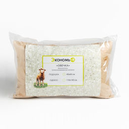 Подушка Экономь и Я 40*60, Овечка, чехол ультрастеп, цв. МИКС, п/э  фото 3