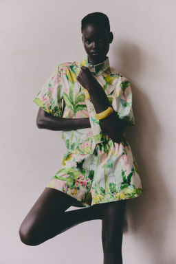 Pantal?n corto estampado de algod?n - H&m фото 2