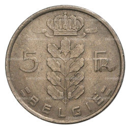 Монета 5 франков 1975 года Бельгия  Надпись на фламандском (BELGIE)