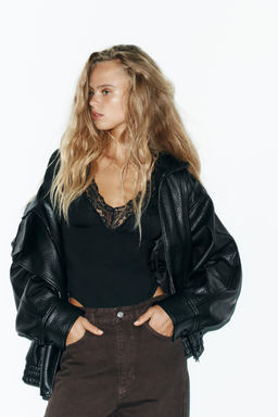 LACE POLYAMIDE BODYSUIT - Zara фото 2