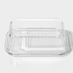 Контейнер для еды Доляна Basic, 370 мл, 14.5×10.5×5.5 см, прямоугольный, жаропрочного стекло, прозрачный