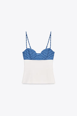 STRETCH SCARF PRINT TOP - Zara фото 4