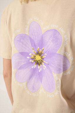 TRENDYOLMILLA Limited Edition Tas %100 Pamuk S?rt Bask?l? Relaxed/Genis Rahat Kesim Orme T-Shirt TWOSS23TS00374  фото 12