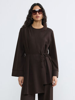 Bisiklet Yaka Ku?akl? B?zg?l? Bluz