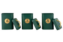 Набор банок для сыпучих продуктов Grandham, зелёные, 1,45 л, 3 шт - Maxwell & Williams фото 4