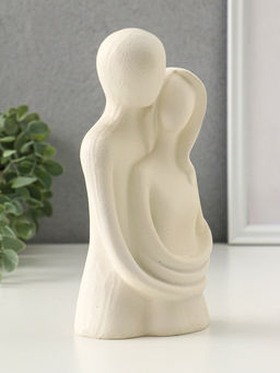 Бюст полистоун Влюблённые - объятия, песочный, 9?7.5?19.5 см