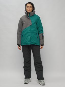 Горнолыжный костюм женский большого размера темно-зеленого цвета 02278TZ - Chunmai фото 7