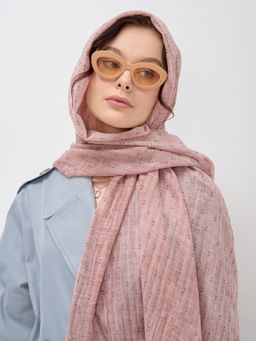 Большой красивый двусторонний палантин с необычной выработкой - Tantino фото 7