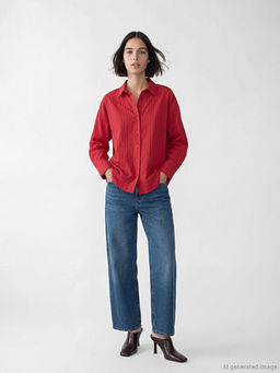 ?izgili Oversize Kad?n G?mlek