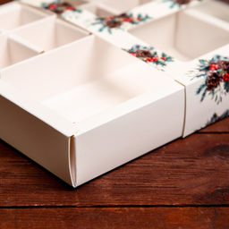 Коробка для конфет, 8 конфет и шоколадка, 17,7 х 17,7 х 3,8 см Шишки - UPAK LAND фото 5