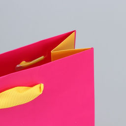 Пакет подарочный двухцветный Жёлтый-розовый, S 12 х 15 х 5.5 см - Дарите счастье фото 4