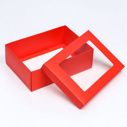 Цена за 5 шт. Коробка складная Красная, с окном, 21 х 15 х 7 см - UPAK LAND фото 4