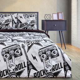 Постельное бельё Этель евро Rock star 200х217 см, 220х240 см, 70х70 см -2 шт, 100% хлопок, бязь 125 г/м2