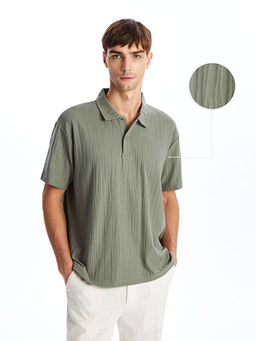 Polo Yaka K?sa Kollu Erkek Dokulu Ti??rt