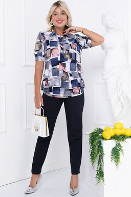 БЛУЗКА МАРТИНА (БЛУ ГРЕЙ) - Bellovera фото 3