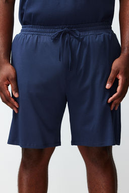 TRENDYOL MAN Buyuk Beden Lacivert Regular Fit Rahat Slogan Bask?l? Orme Sortlu Pijama Tak?m? TMNSS23PT00013 - Trendyolmilla фото 5