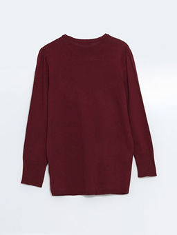 Bisiklet Yaka Ta?l? Kad?n Triko Kazak