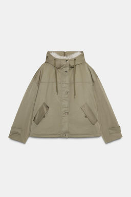 SHORT PARKA WITH FAUX FUR HOOD - Zara фото 8