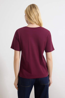 Murdum-Tas %100 Pamuk Bisiklet Yaka 2li Paket Orme T-Shirt TWOSS20TS0141