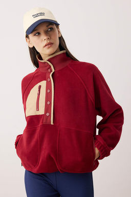 Bordo Polar Oversize Sweatshirt THMAW26SW00002