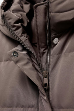 LONG WATER-REPELLENT AND WINDPROOF DOWN PUFFER JACKET WITH HOODIE - Zara фото 11