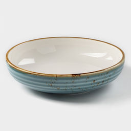 Тарелка глубокая Magistro Церера, 700 мл, d=18.5 см, фарфор, голубая