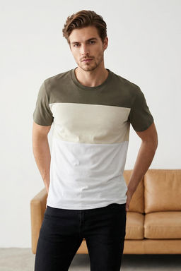 TRENDYOL MAN Siyah Regular/Normal Kesim Renk Bloklu %100 Pamuklu T-Shirt TMNSS24TS00076 - Trendyolmilla фото 22