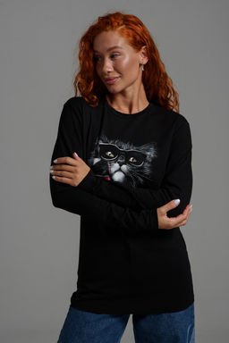 8541 Футболка с длинным рукавом женская